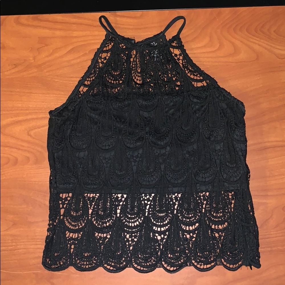 Black halter top